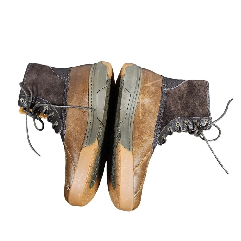 Polo Ralph Lauren Declan Men Brown Leather Duck Boots RLite Cushioning 11D 14557